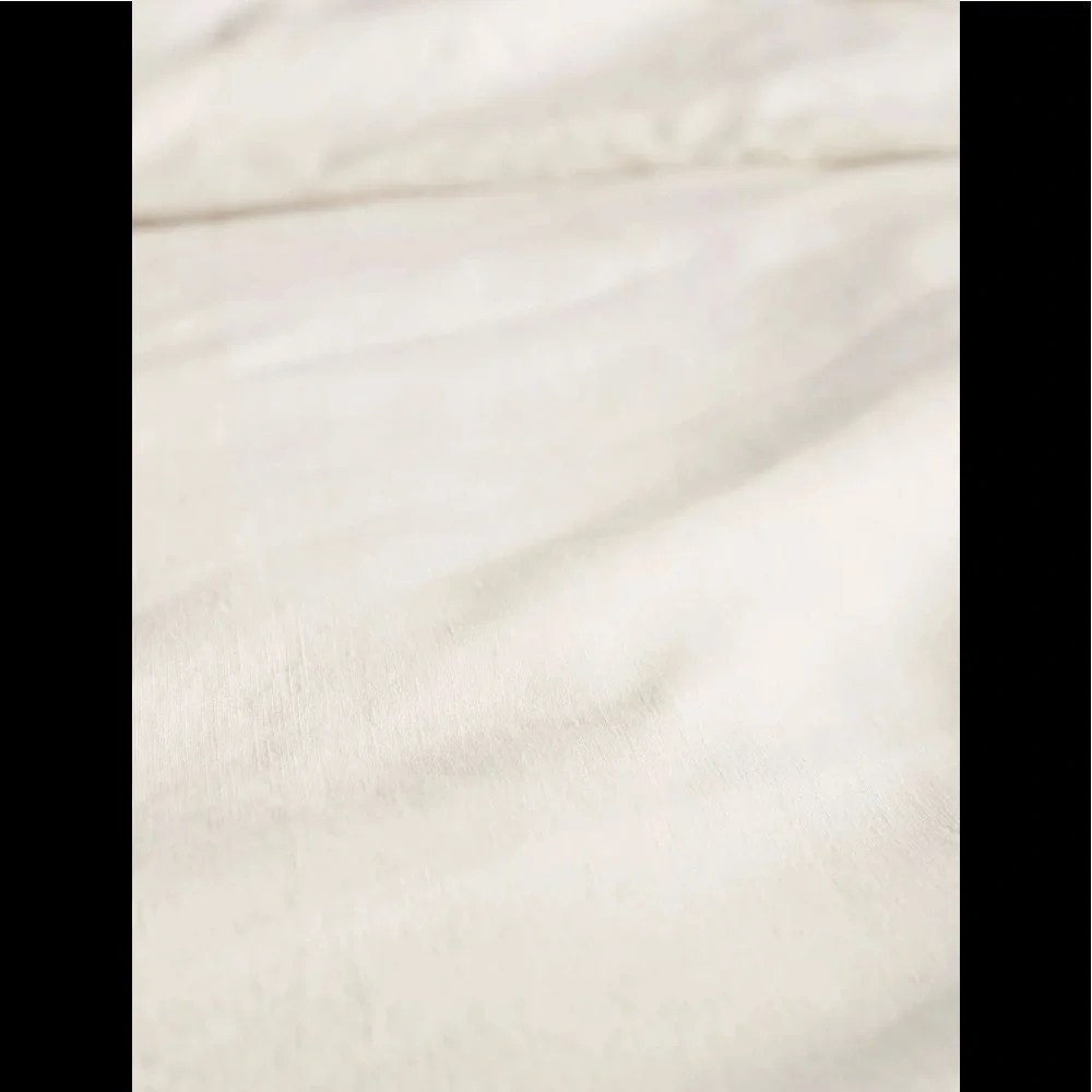 NWT Anthropologie Relaxed Cotton-Linen Duvet Cover Queen Cream color
